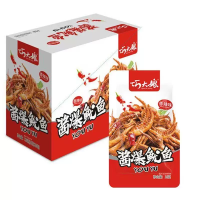 巧大娘香辣味酱爆鱿鱼零食Qiao Da Niang Spicy Sauce-Flavored Squid Snack